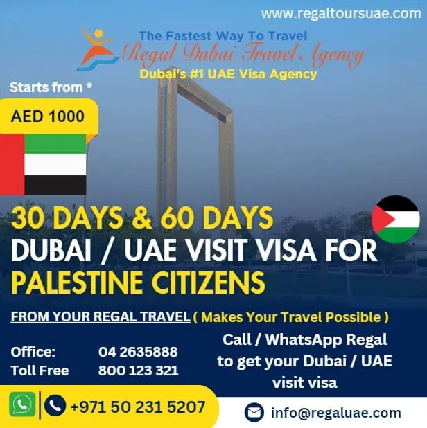 Dubai visa for Palestinian