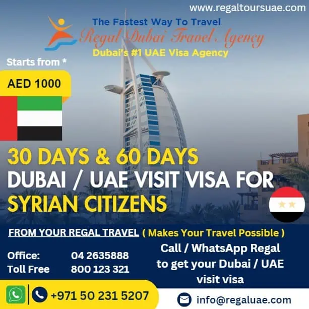 Dubai visa for Syrians