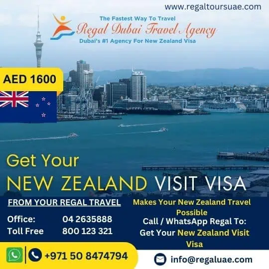 New Zealand Visit visa from Dubai