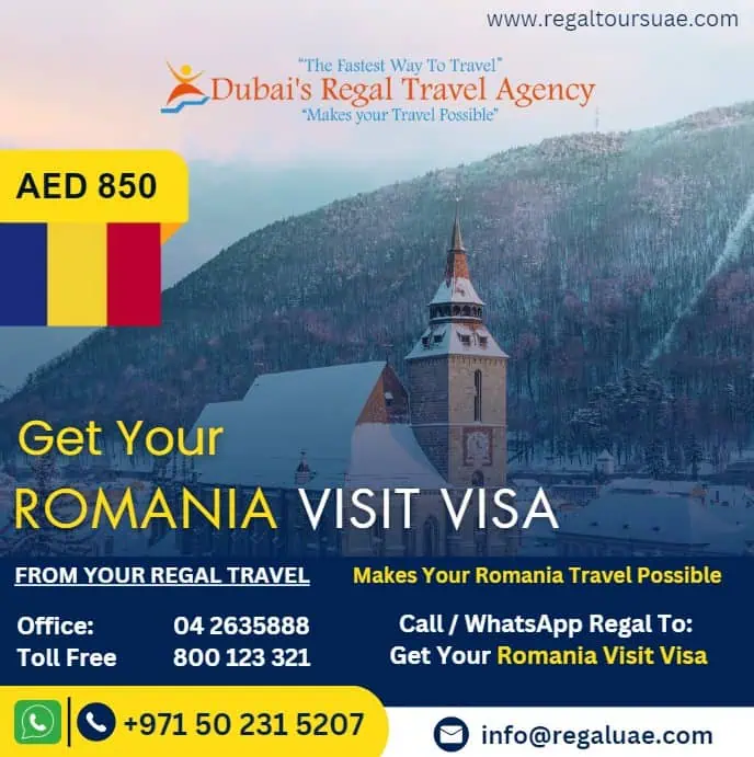 Romania visit visa from Dubai