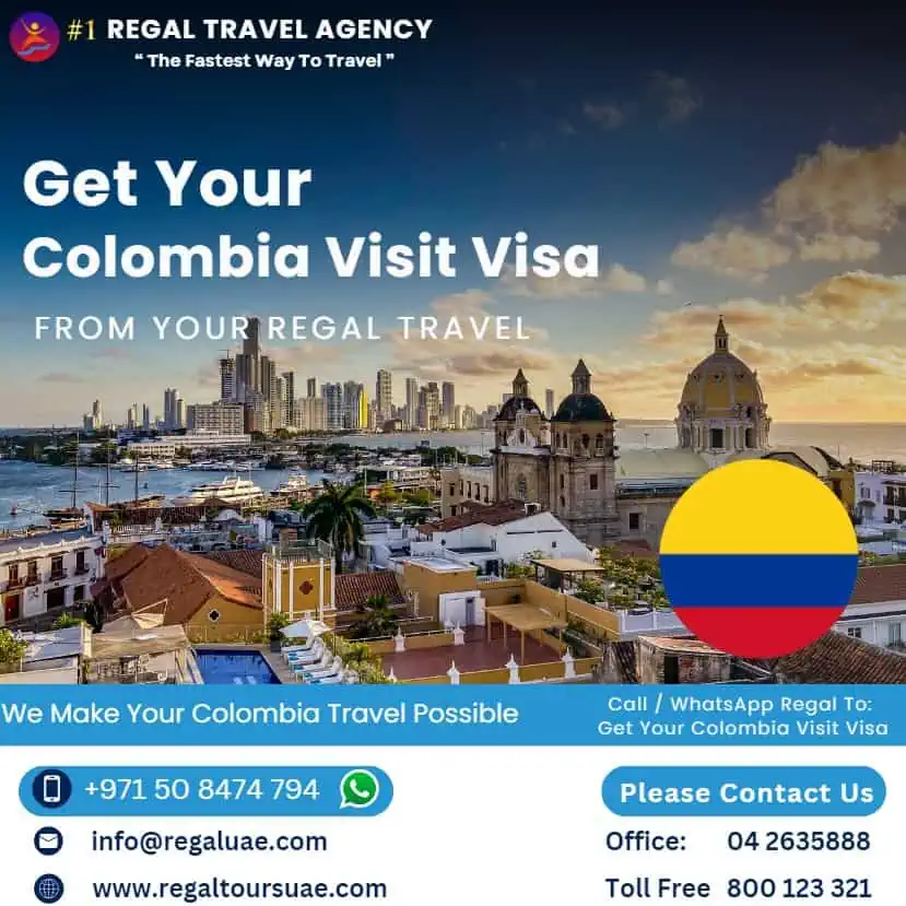 Colombia visit visa from Dubai