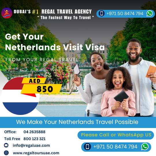 Netherlands Netherlands Visit Visa from Dubai