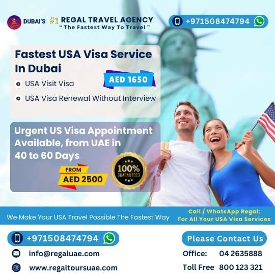 USA visit visa from Dubai