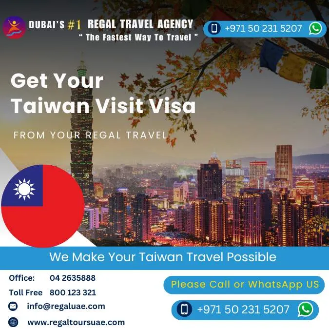 Taiwan visit visa from Dubai